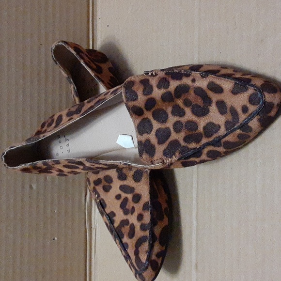 Women's "A new day" leopard faux suede flats/slip on shoes - Picture 1 of 12